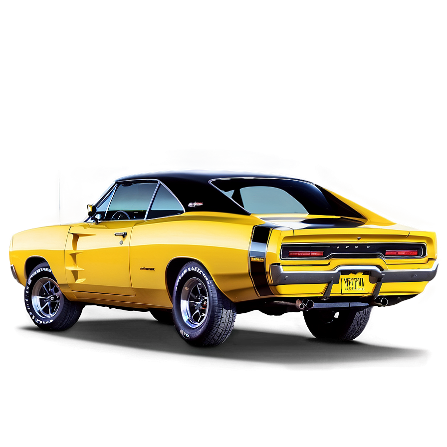 Old School Dodge Charger Png 06122024