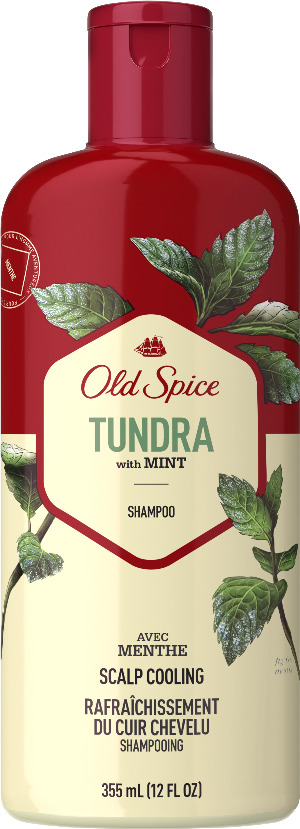 Old Spice Tundra Mint Shampoo Bottle