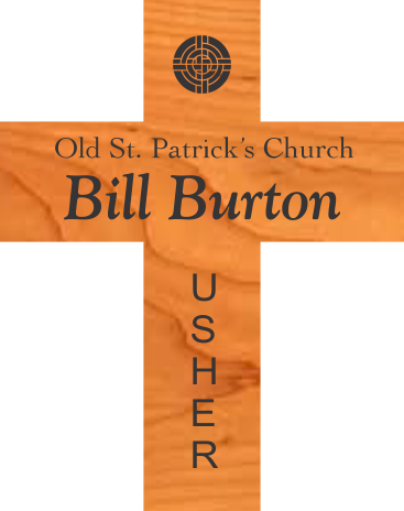 Wooden Cross Church Name Tag - Name PNG with transparent background