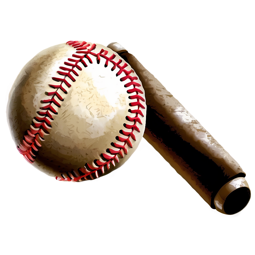 Old Style Distressed Baseball Png Ptm94