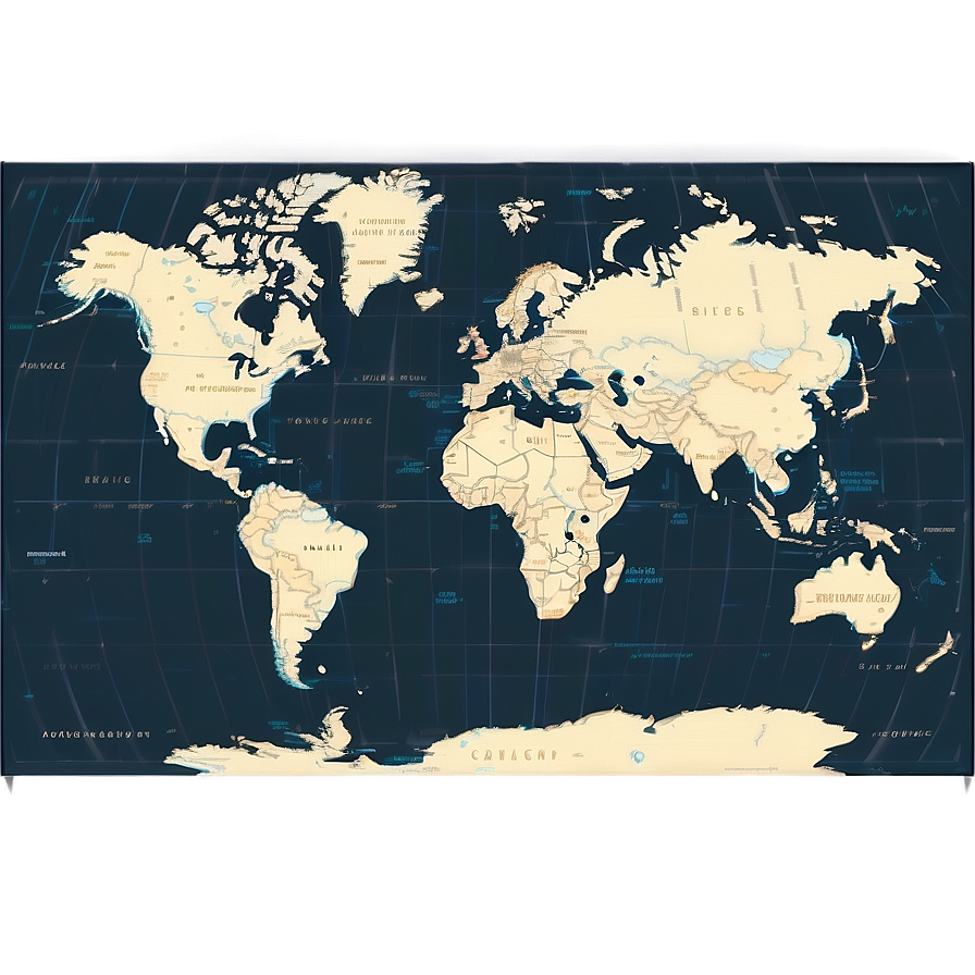 Old Style World Map Vector Png Xjy