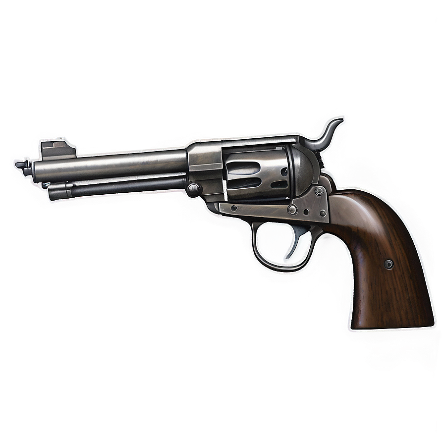 Old Western Revolver Png Eiq