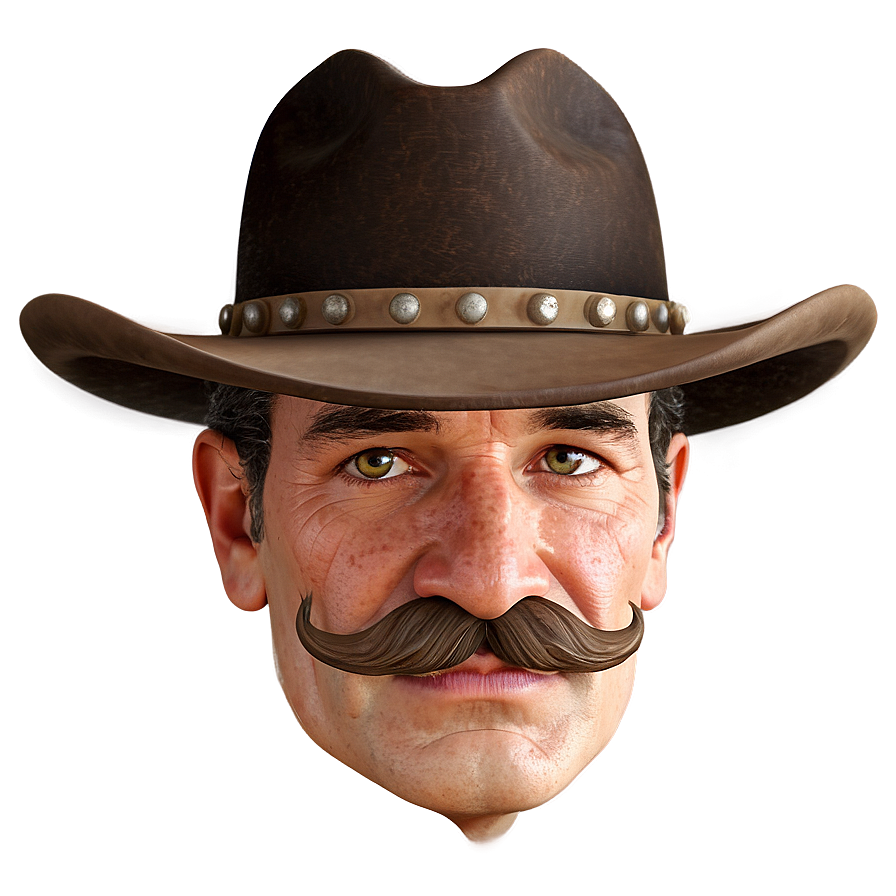 Old Western Sheriff Mustache Png 05042024