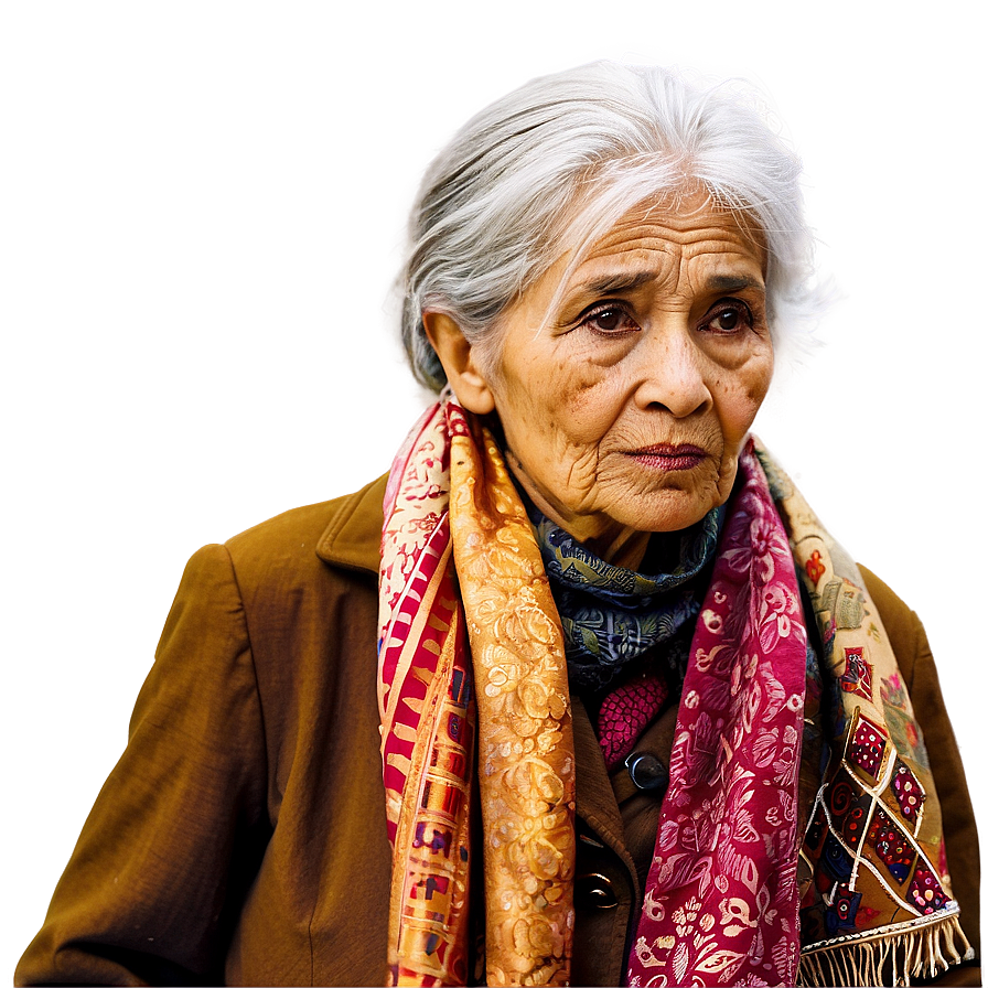 Old Woman With Scarf Png 06202024