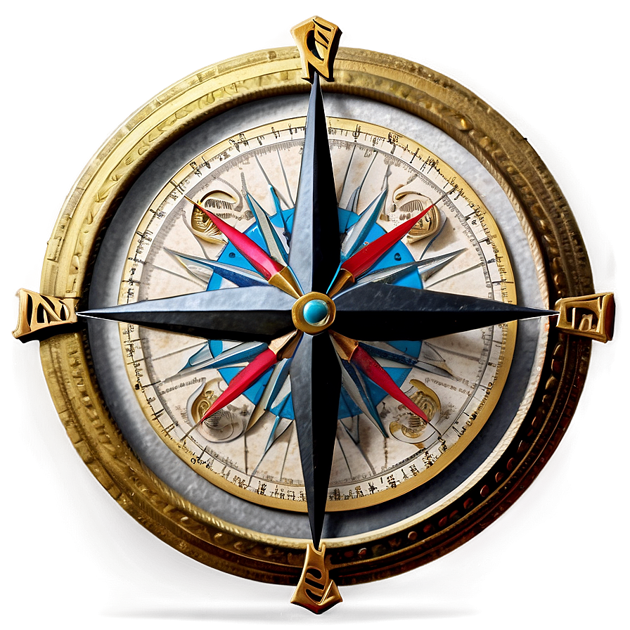 Old World Compass Rose Image PNG 05252024 PNG with transparent background