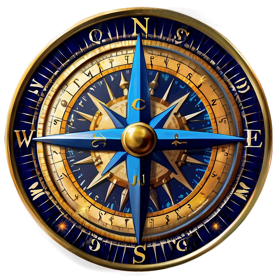 Old World Compass Rose Image PNG jno PNG with transparent background