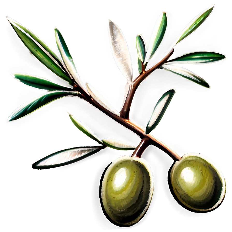 Olive Branch Sketch Png 05242024