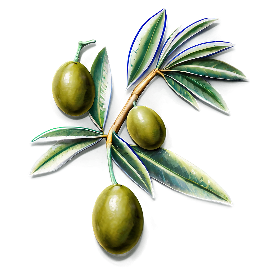 Olive Branch Sketch Png 85