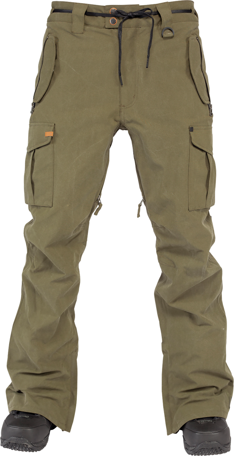 Olive Green Cargo Pants PNG image with a transparent background, free high-resolution download