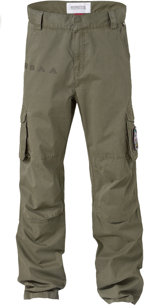 Olive Green Cargo Pants PNG with transparent background