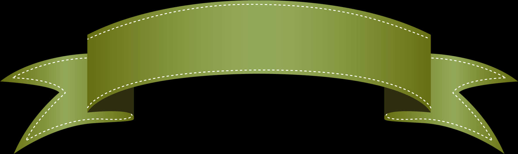 Olive Green Ribbon Banner