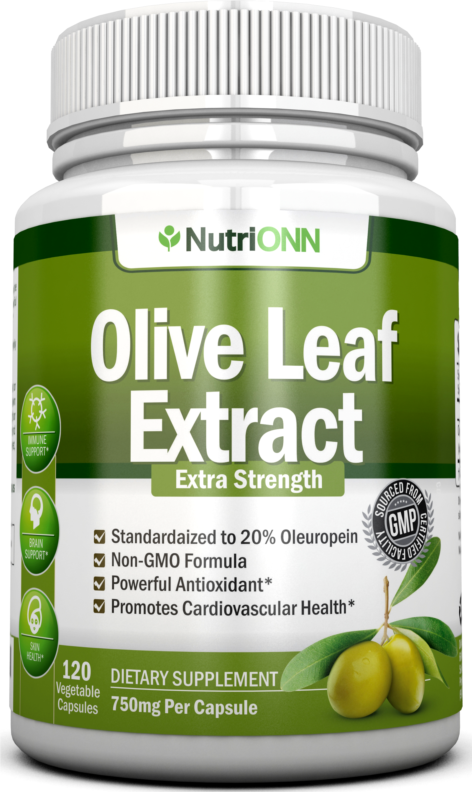 Olive Leaf Extract Supplement Bottle