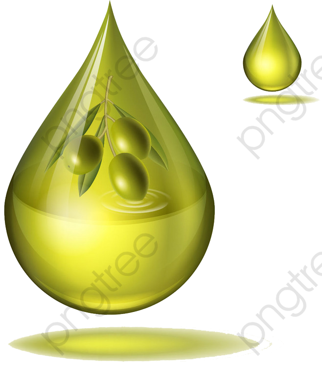 Olive Oil Drops Illustration