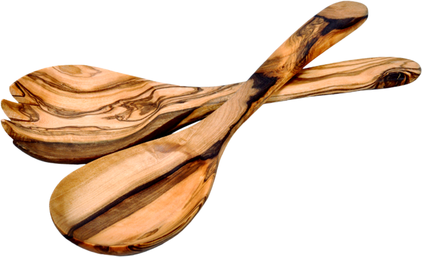 Natural Tunisian Olive Wood Round Spoon Set Of - Wooden Spoon Set Png, Transparent Png PNG with transparent background