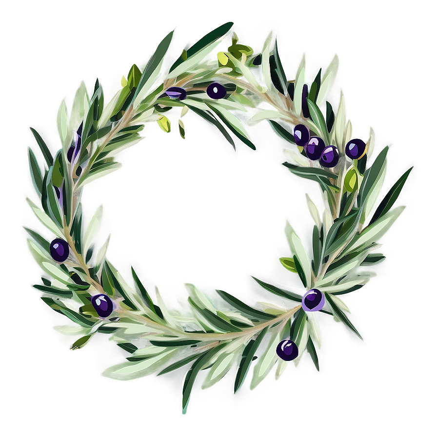 Olive Wreath Clipart Png Mjs82