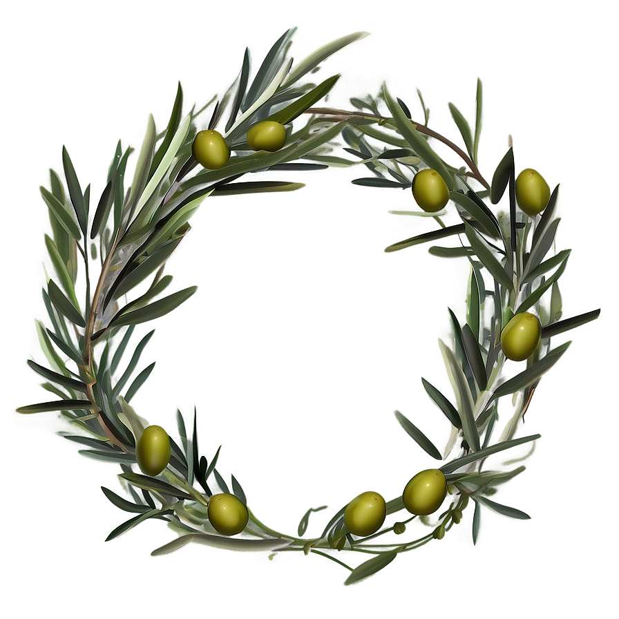 Olive Wreath Clipart PNG prm8 PNG with transparent background