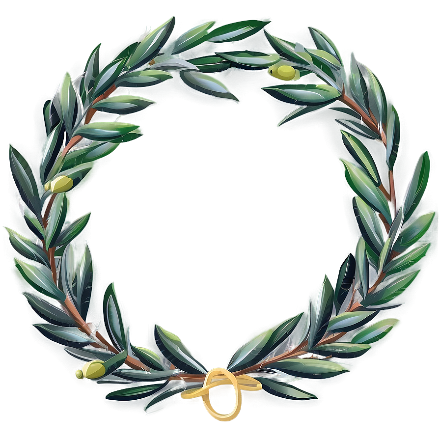 Olive Wreath Clipart PNG ufu85 PNG with transparent background