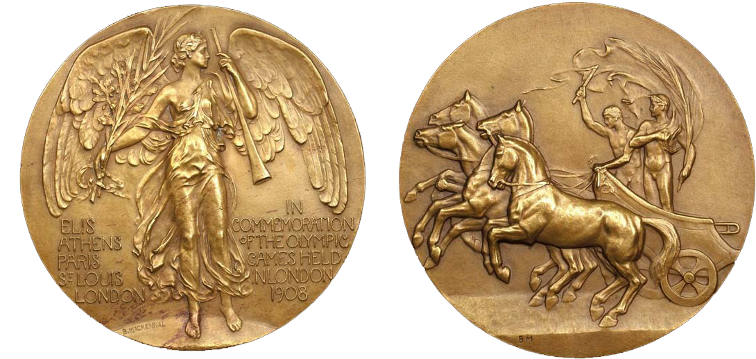 London Summer Olympics Participation Medal - 1908 Olympic Games Medal, HD Png Download PNG with transparent background
