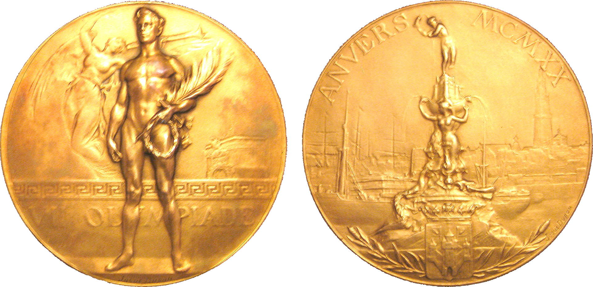 Transparent Bronze Medal Png - 1920 Olympic Gold Medal, Png Download PNG with transparent background