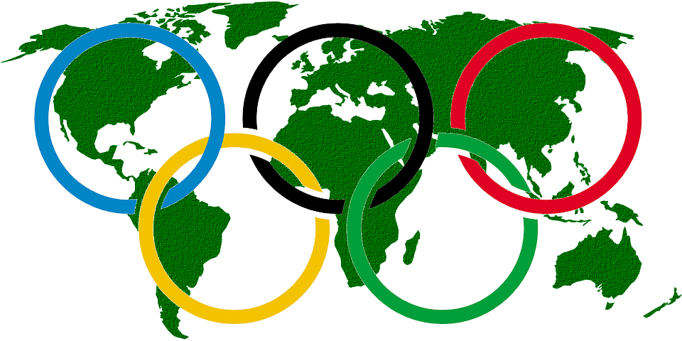 Olympic Rings World Map Overlay