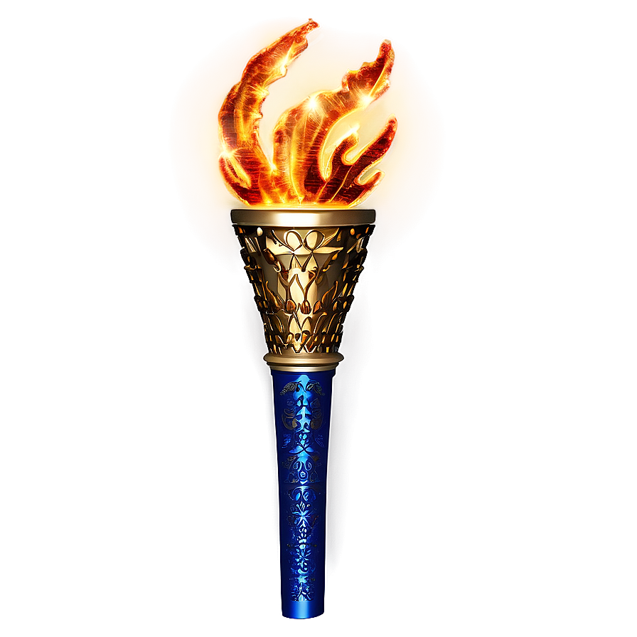 Olympic Torch With Stars Png 06272024