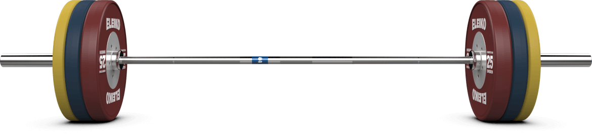 Olympic Weightlifting Barbell PNG with transparent background