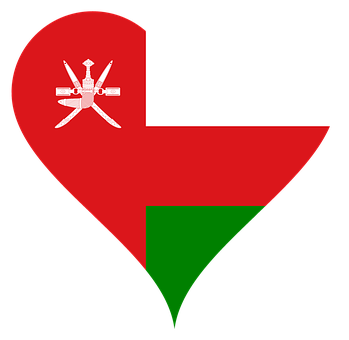 Oman Flag Heart