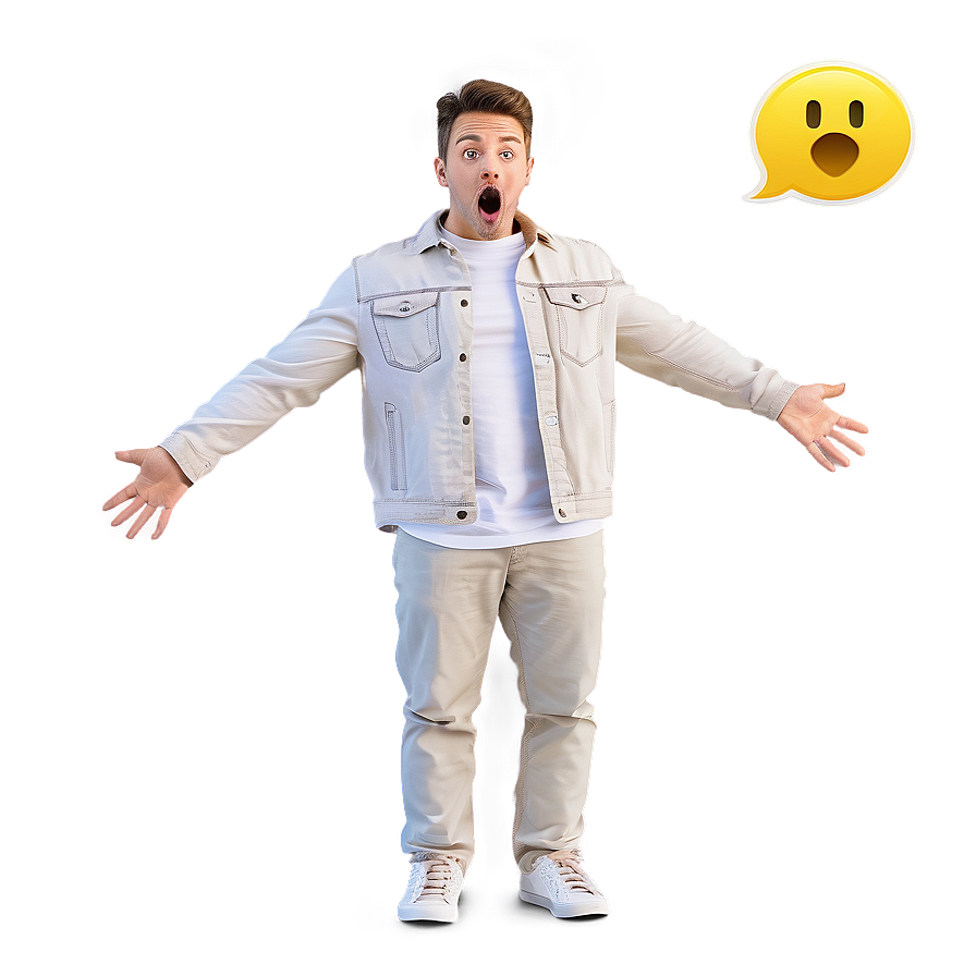 OMG Surprised Emoji PNG wko PNG with transparent background