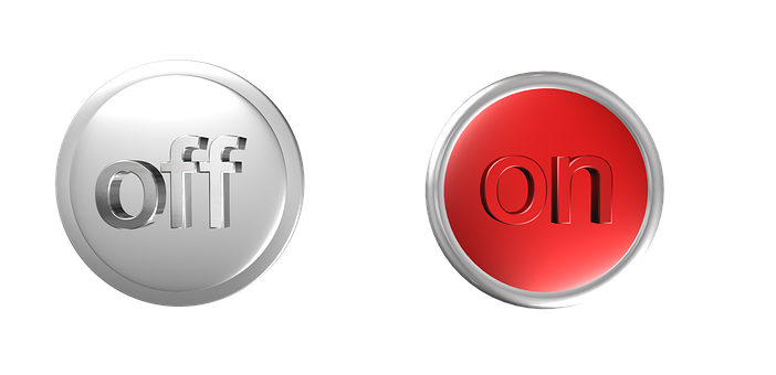 On Off Buttons3 D Render