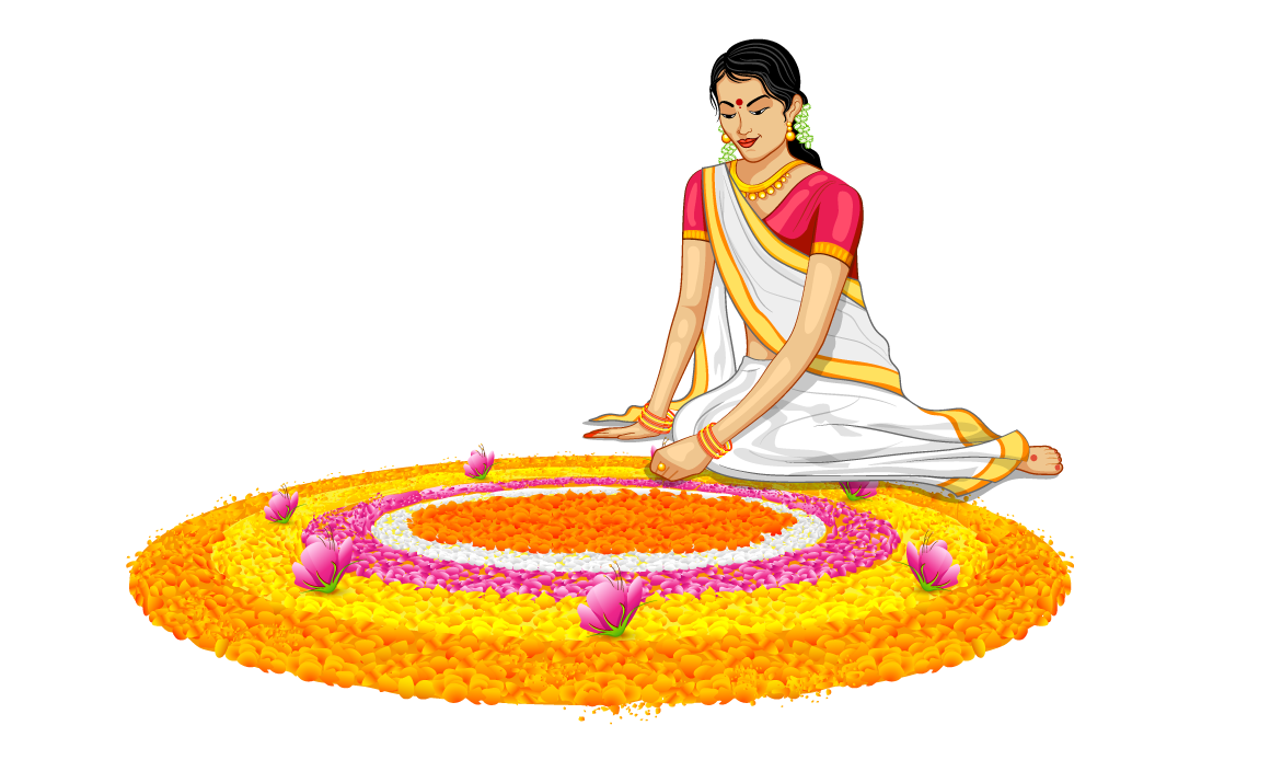 Onam Festival Floral Carpet Creation