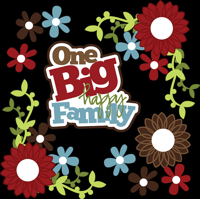 One Big Happy Family Floral Graphic