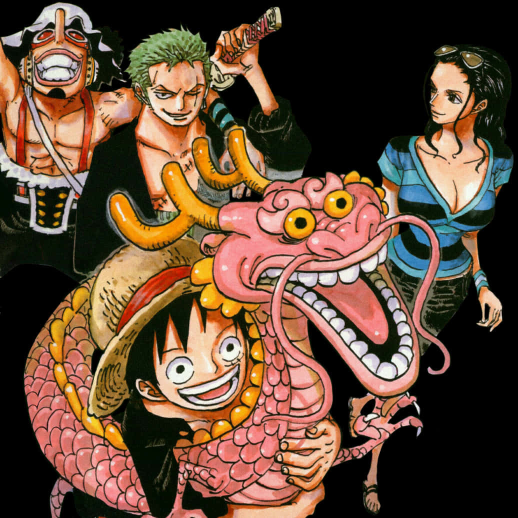 One_ Piece_ Anime_ Characters PNG with transparent background
