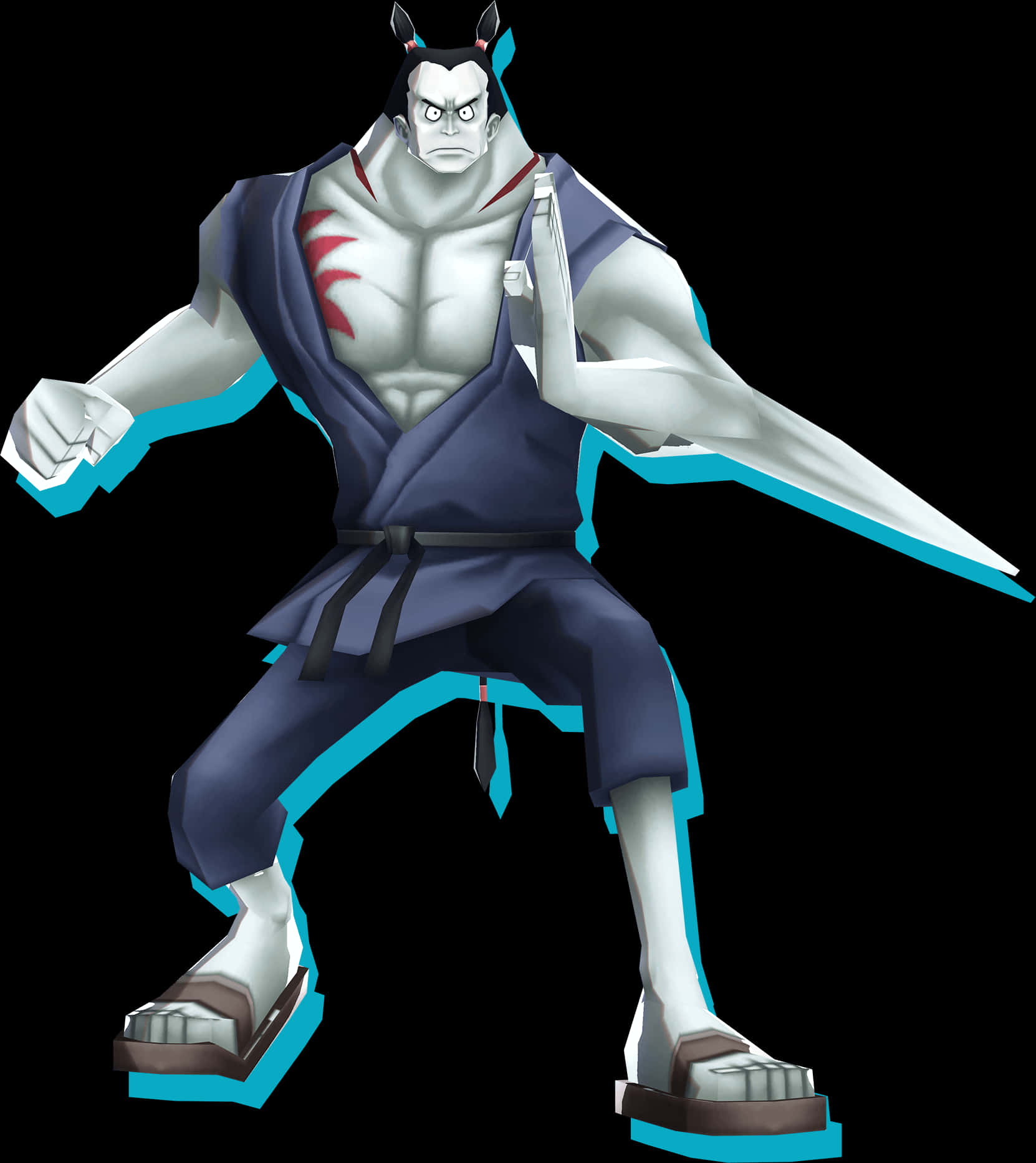 One Piece Character Jinbe Stance