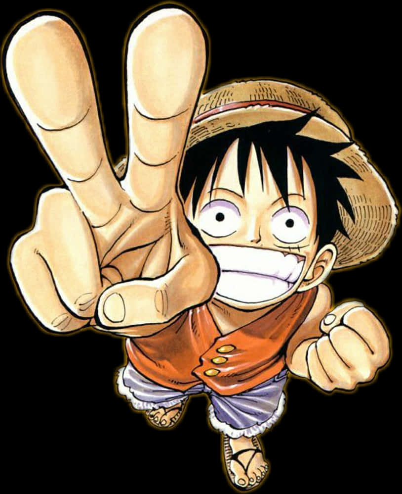 One Piece Luffy Victory Pose