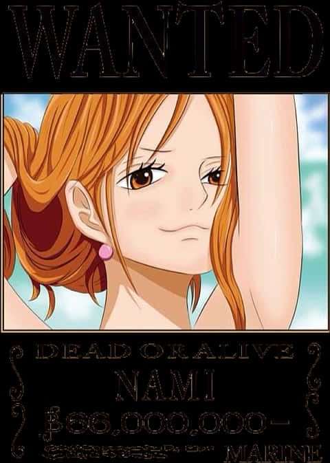 One Piece Nami Wanted Poster