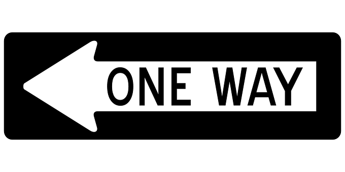 One Way Sign Arrow Direction PNG with transparent background