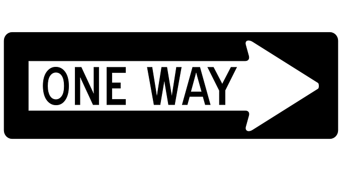 One Way Sign With Arrow PNG with transparent background