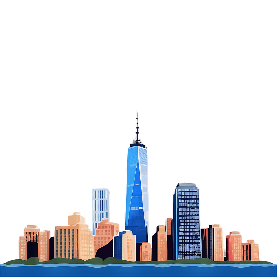 One World Trade Center Landscape Png Meq