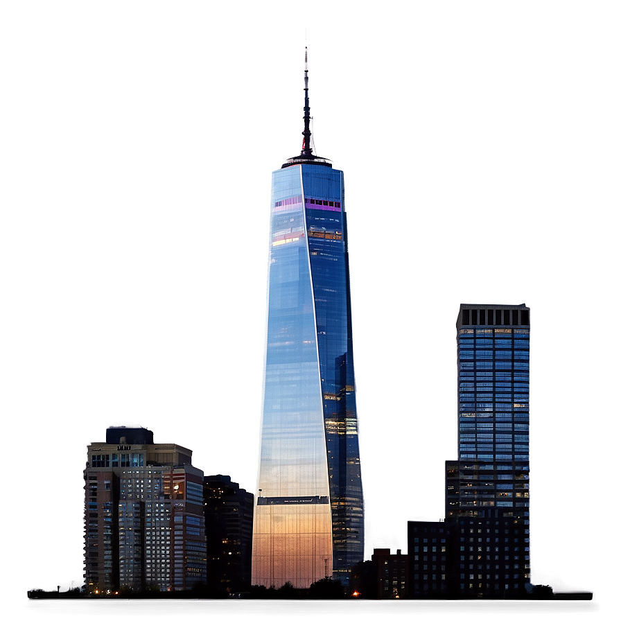 One World Trade Center Night View Png 06252024