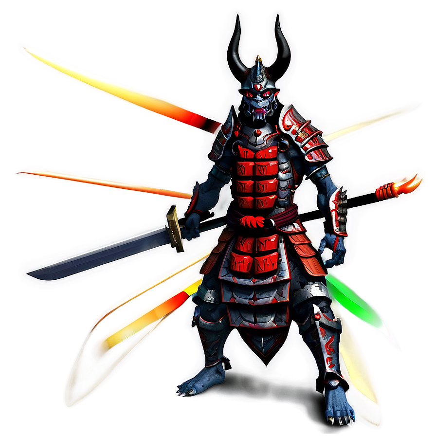 Oni Warrior In Armor Png 06122024