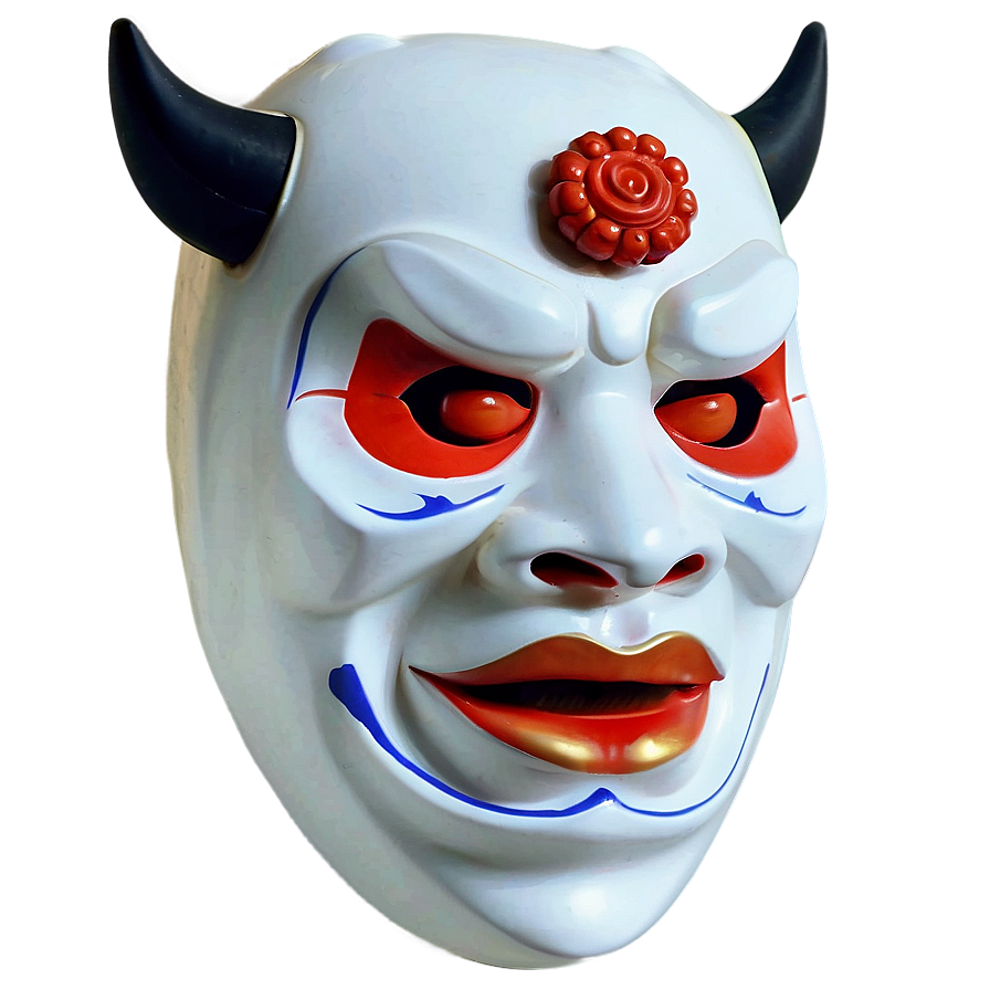 Oni With Noh Drama Mask Png 06122024