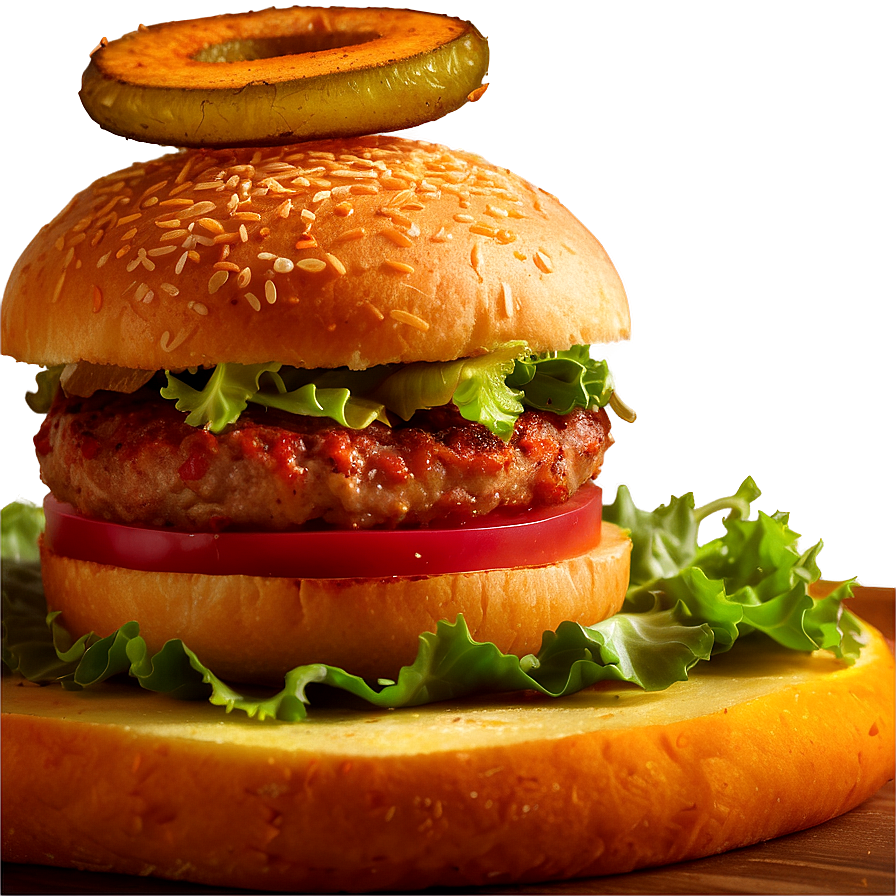 Onion Ring Burger Png 61