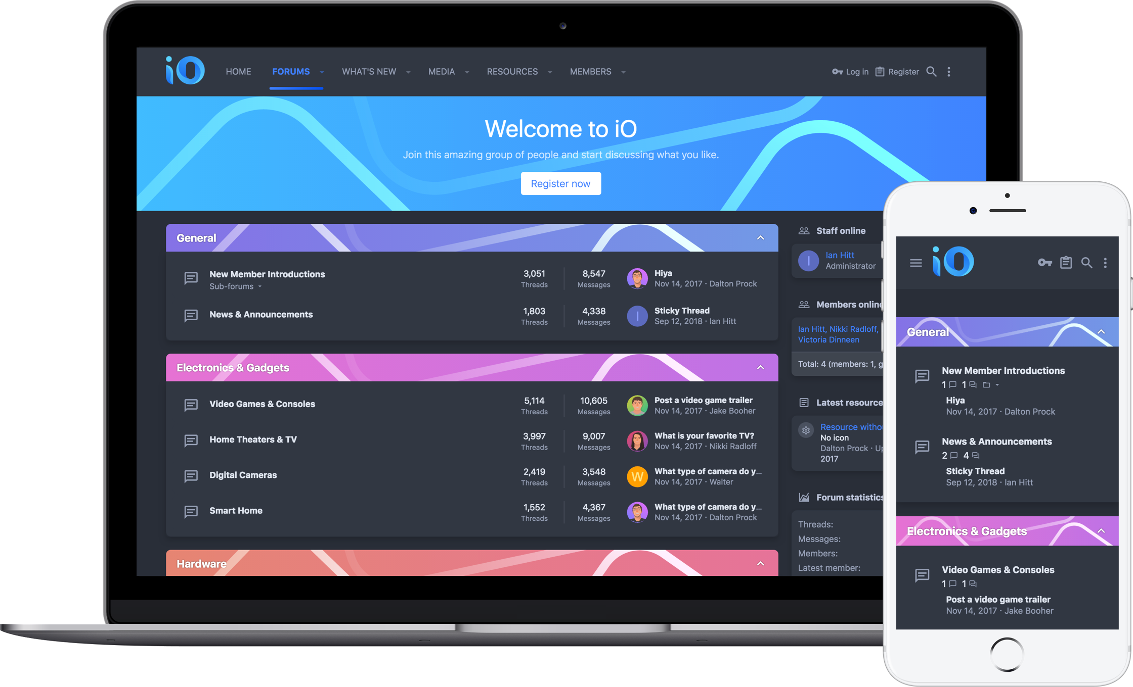 Online Community Forum Interface PNG with transparent background