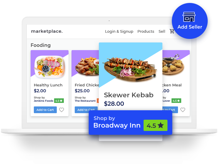 Online Food Marketplace Interface