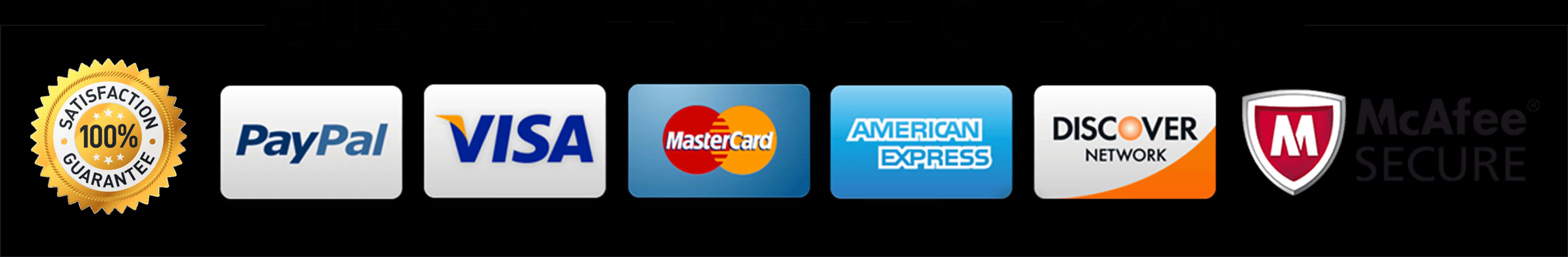 Online Payment Options Satisfaction Guarantee Badges