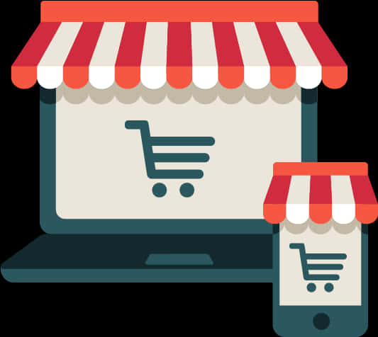 Online Shopping Concept Illustration 533x476 PNG image with a transparent background, free high-resolution download