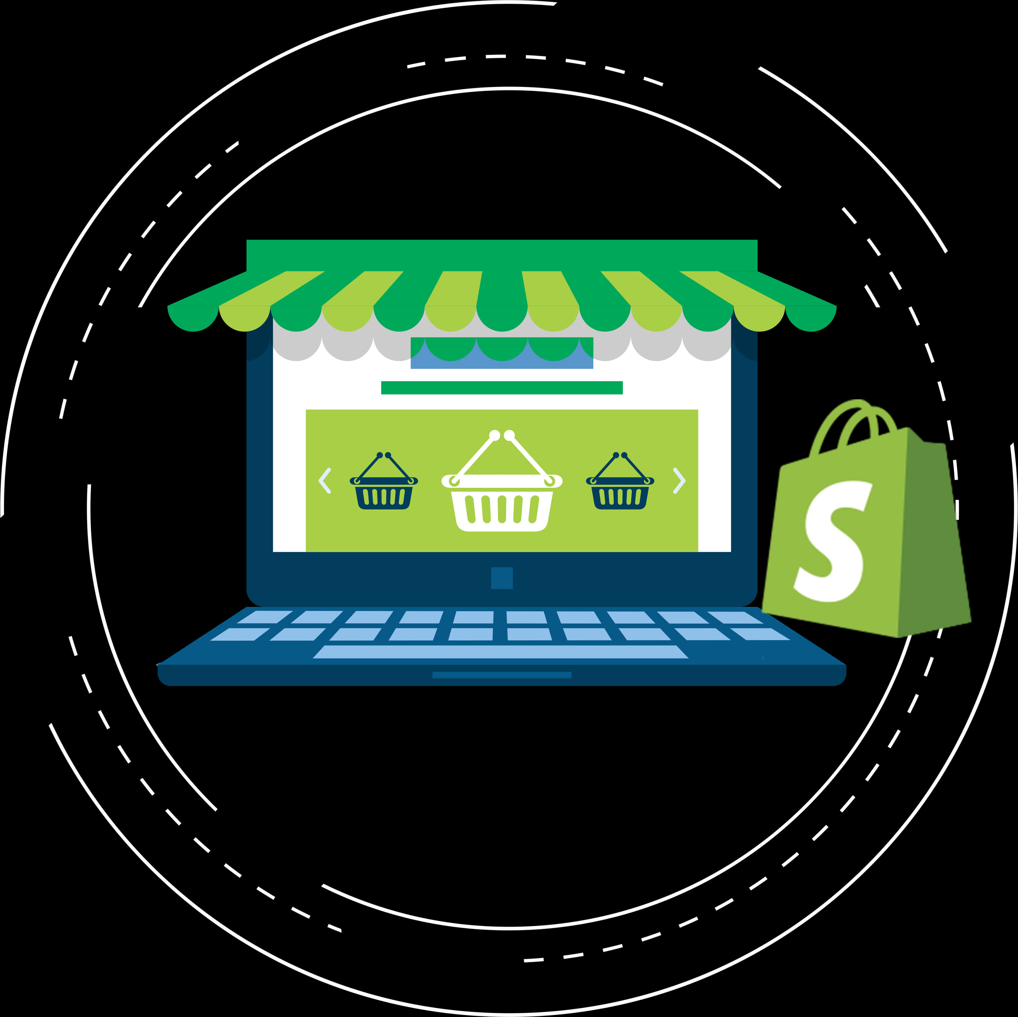 Online Shopping Concept Illustration 3287x3286 PNG image with a transparent background, free high-resolution download