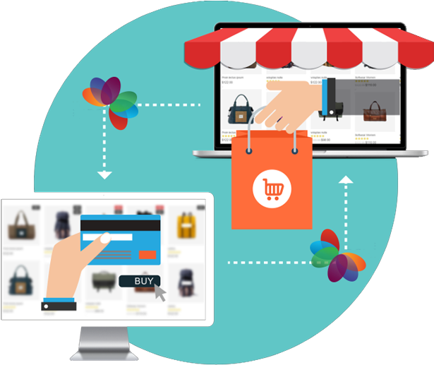 Online Shopping Process Illustration