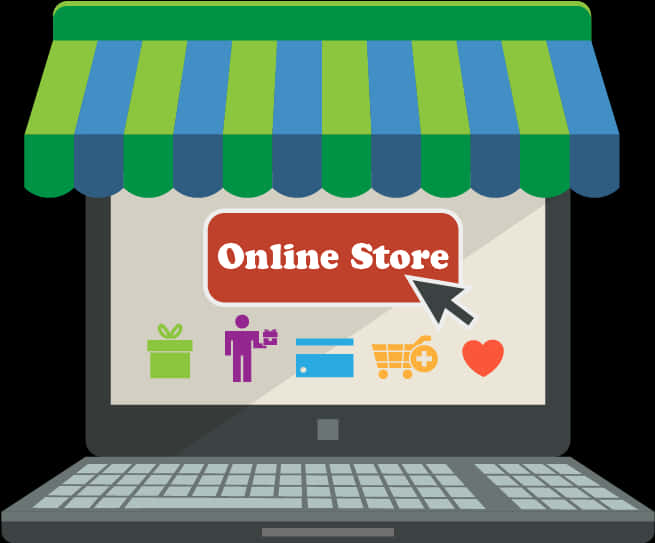 Online Store Concept Illustration PNG image with a transparent background, free high-resolution download