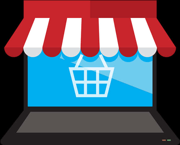 Online Storefront Illustration 599x482 PNG image with a transparent background, free high-resolution download